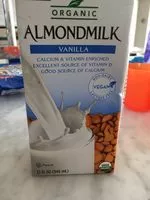 Amount of sugar in Organic almond milk vanilla flavor