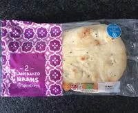 Amount of sugar in 2 Flamebaked Plain Naans