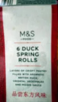 Amount of sugar in duck spring rolls