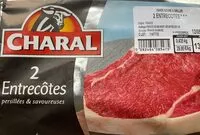 Raw beef rib steak