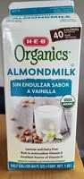 Amount of sugar in organic almond milk vanilla