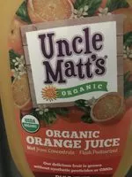 Sugar and nutrients in Uncle matt s organic inc