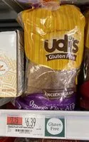 Amount of sugar in Udi's, ancient grain omega flax & fiber bread