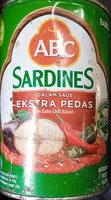 Amount of sugar in Abc Sardines extra pedaa