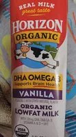 Amount of sugar in Horizon organic, vanilla lowfat milk