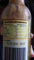 Sugar and nutrients in Byron bay chilli company pay ltd