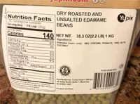 Amount of sugar in Dry Roasted Unsalted Edamame Beans