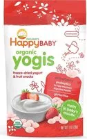 Amount of sugar in Organic yogis freezedried yogurt fruit snacks strawberry