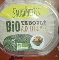 Amount of sugar in Taboulé bio aux légumes