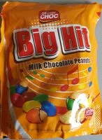 Amount of sugar in Big Hit cacahuètes chocolatées