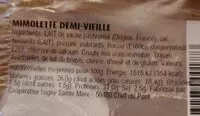 Amount of sugar in Mimolette 1/2 vieille