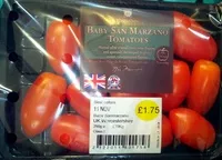 Amount of sugar in Baby San Marzano Tomatoes