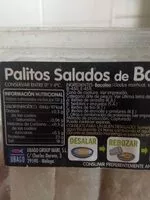Amount of sugar in Palitos salados de bacalao