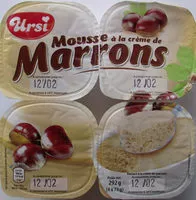 Amount of sugar in Mousse à la crème de Marrons