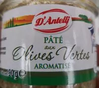 Amount of sugar in Pâté aromatisé aux olives vertes