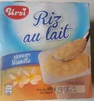 Amount of sugar in Riz au lait saveur Vanille