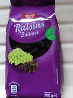 Amount of sugar in Raisins secs Sultana