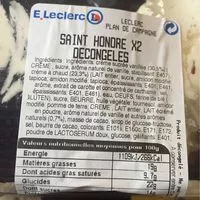 Amount of sugar in Saint honore