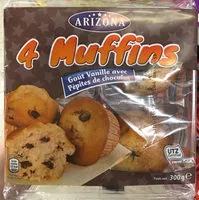 Amount of sugar in 4 Muffins Goût Vanille avec Pépites de chocolat