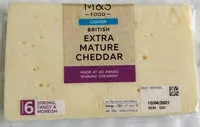 Amount of sugar in Extra mature cheddar