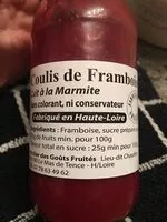 Amount of sugar in Coulis de framboises cuit à la marmite