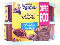 Amount of sugar in Secret de Mousse Chocolat au lait (4 Pots) Offre Eco