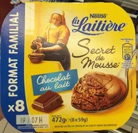 Amount of sugar in La Laitière mousse au chocolat au lait
