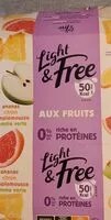Amount of sugar in Light & Free aux fruits