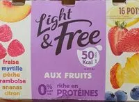 Amount of sugar in Light & free aux fruits