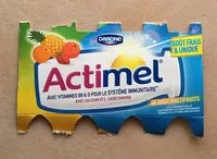 Amount of sugar in Actimel Gout Multi Fruits