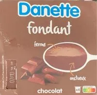 Amount of sugar in Danette fondant chocolat