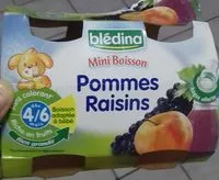 Amount of sugar in Mini Boisson Pommes Raisins