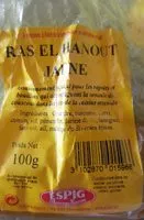 Amount of sugar in Ras El Hanout Jaune