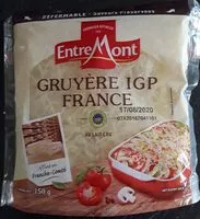Amount of sugar in Gruyère IGP France Entremont