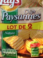 Amount of sugar in Lay's Recette paysanne nature lot de 2 x 150 g