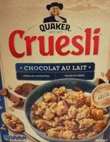 Amount of sugar in Quaker Cruesli Chocolat au lait maxi format