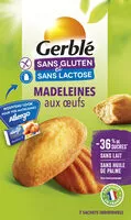 Amount of sugar in Gerble - Gluten and Lactose Free Madeleines, 200g (7.1oz)