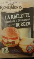 Amount of sugar in La raclette spéciale burger