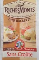 Amount of sugar in Duo raclette fumée/classique sans croûte