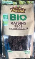 Amount of sugar in Raisins secs Bio variété sultanines