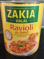 Amount of sugar in Zakia ravioli halal boeuf 800g