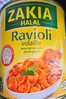 Amount of sugar in Zakia ravioli halal volaille 800g