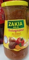 Amount of sugar in Zakia sauce bolognaise halal 400g