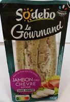 Amount of sugar in Sandwich Le Gourmand Club - Jambon cru Chèvre