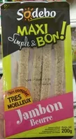 Amount of sugar in Maxi Simple & Bon! Jambon Beurre