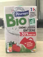 Amount of sugar in Crème liquide entière 30 % MG BIO