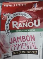 Amount of sugar in Sandwich jambon emmental mayo - pain complet