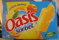 Amount of sugar in Oasis sorbet Orange Citron