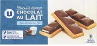Amount of sugar in Biscuits barres chocolat au lait coeur fondant au lait