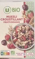 Amount of sugar in Muesli croustillant fruits rouges